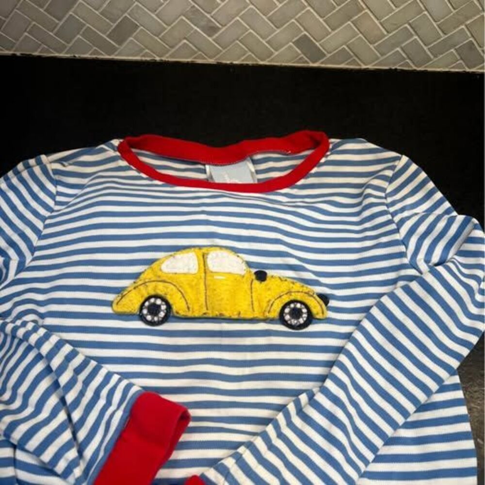 Boy’s Bella Bliss yellow car long/long pj set - size 10